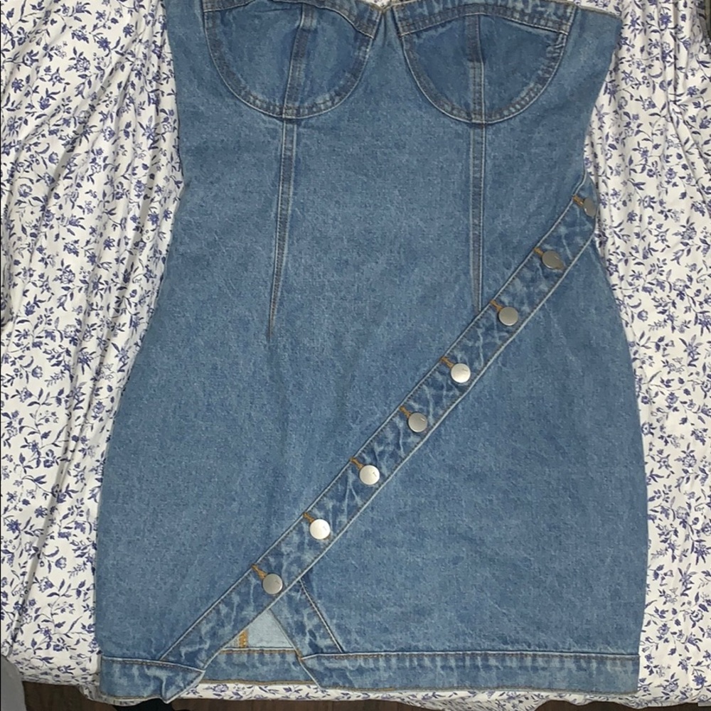Strapless Denim Dress